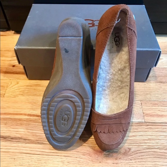 Ugg Reese Wedge Suede Shoes - Picture 3 of 5